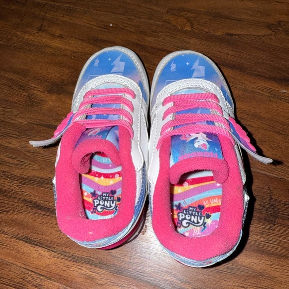 Reebok My Little Pony Zip Storm Light up/Flash Pink and Blue Sneakers-Size 7 - Picture 10 of 15